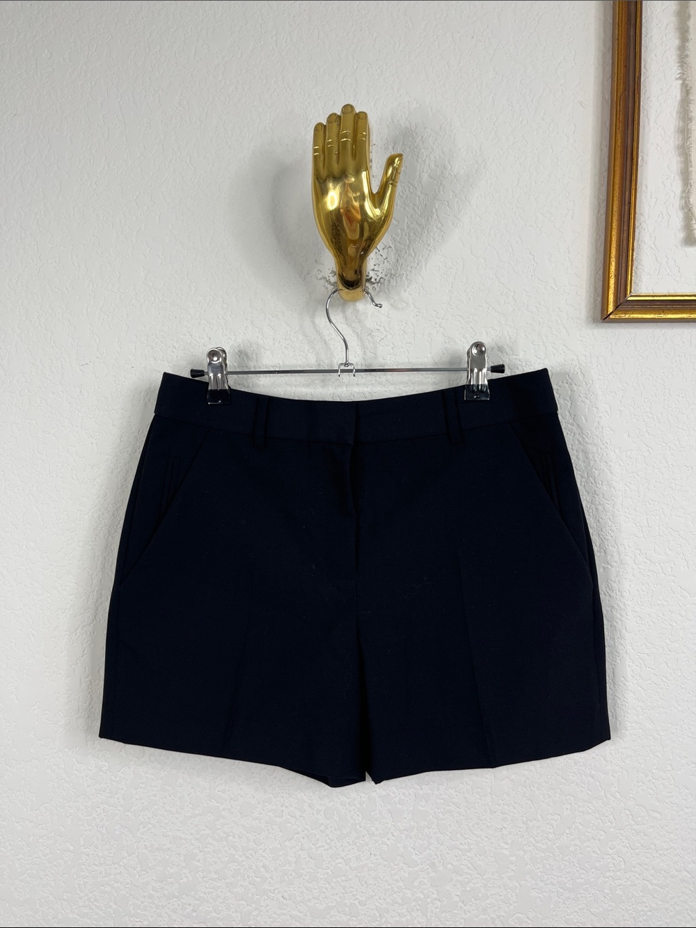 Alexander Wang Flat Front Tailored Black Shorts
